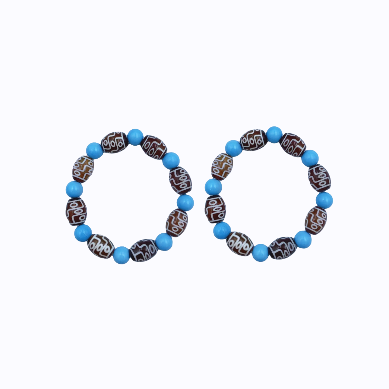 九眼蓝松玛瑙手串 C02-134