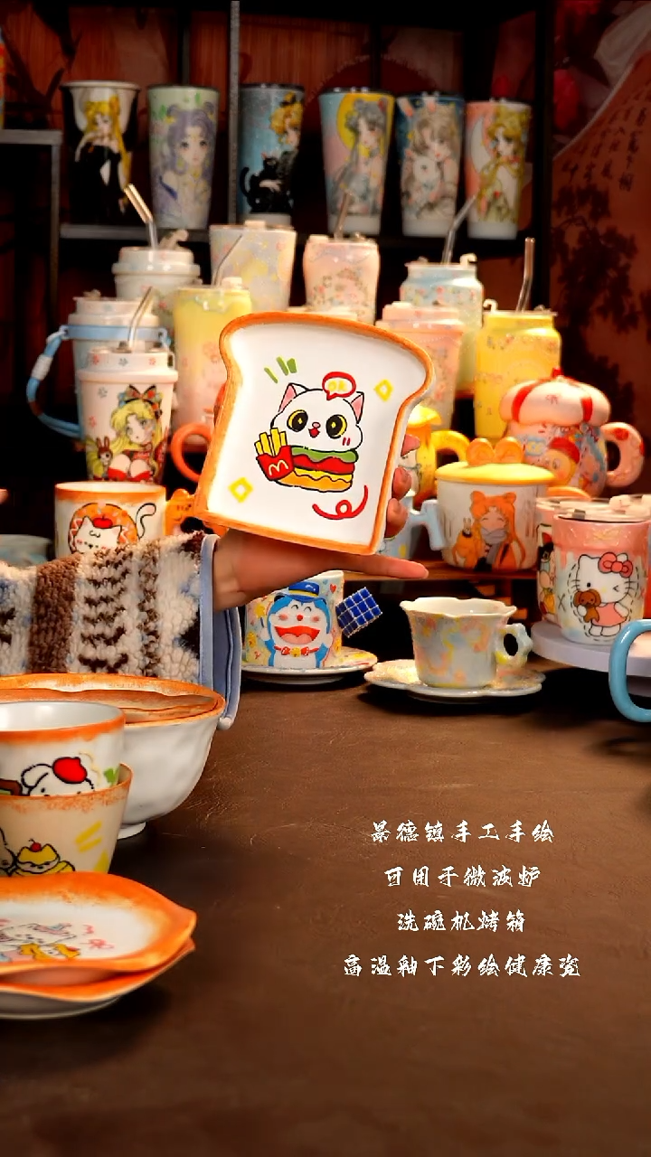 景德镇设计款手工手绘杯杯