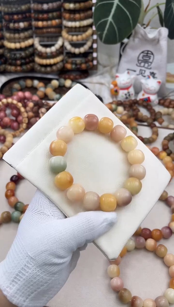 菩提根/象牙果手串a663卡17 干磨