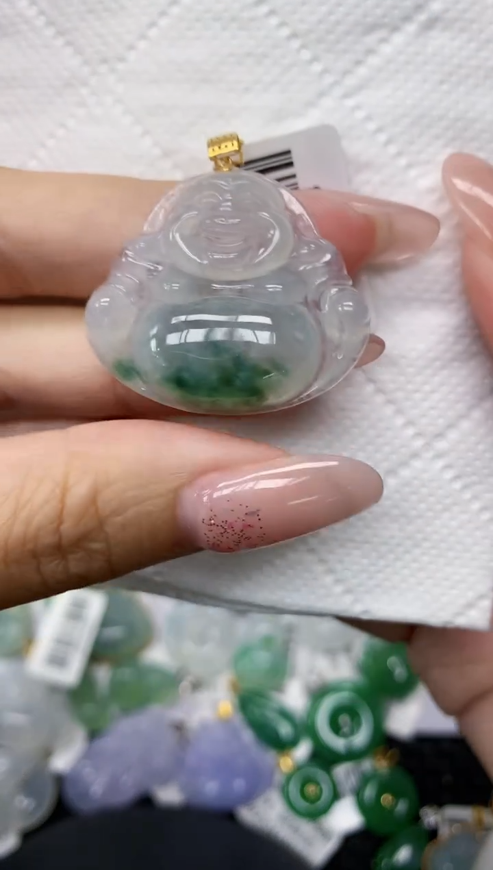 颈饰18K金镶嵌翡翠1111111111