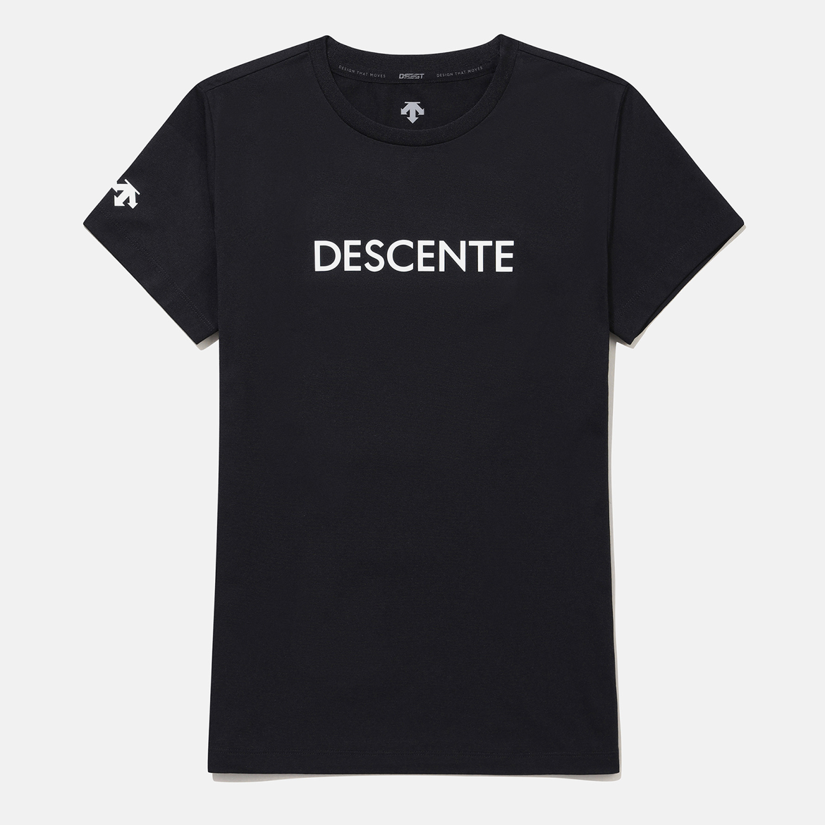 DESCENTE/迪桑特经典英文小标塔夫速干圆领短袖韩版SQ323UTS73
