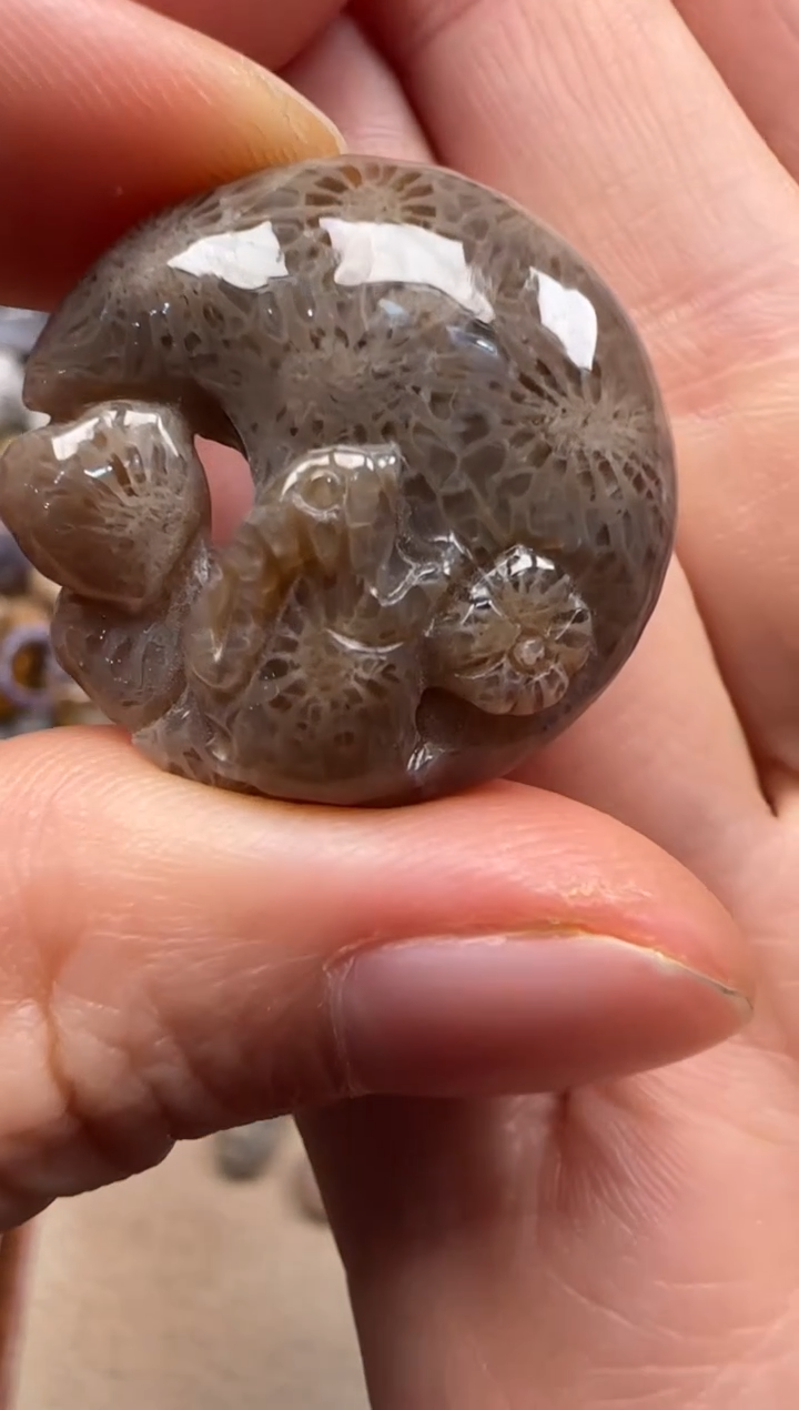 【闪购商品】硅化珊瑚（珊瑚玉）颈饰未镶嵌496