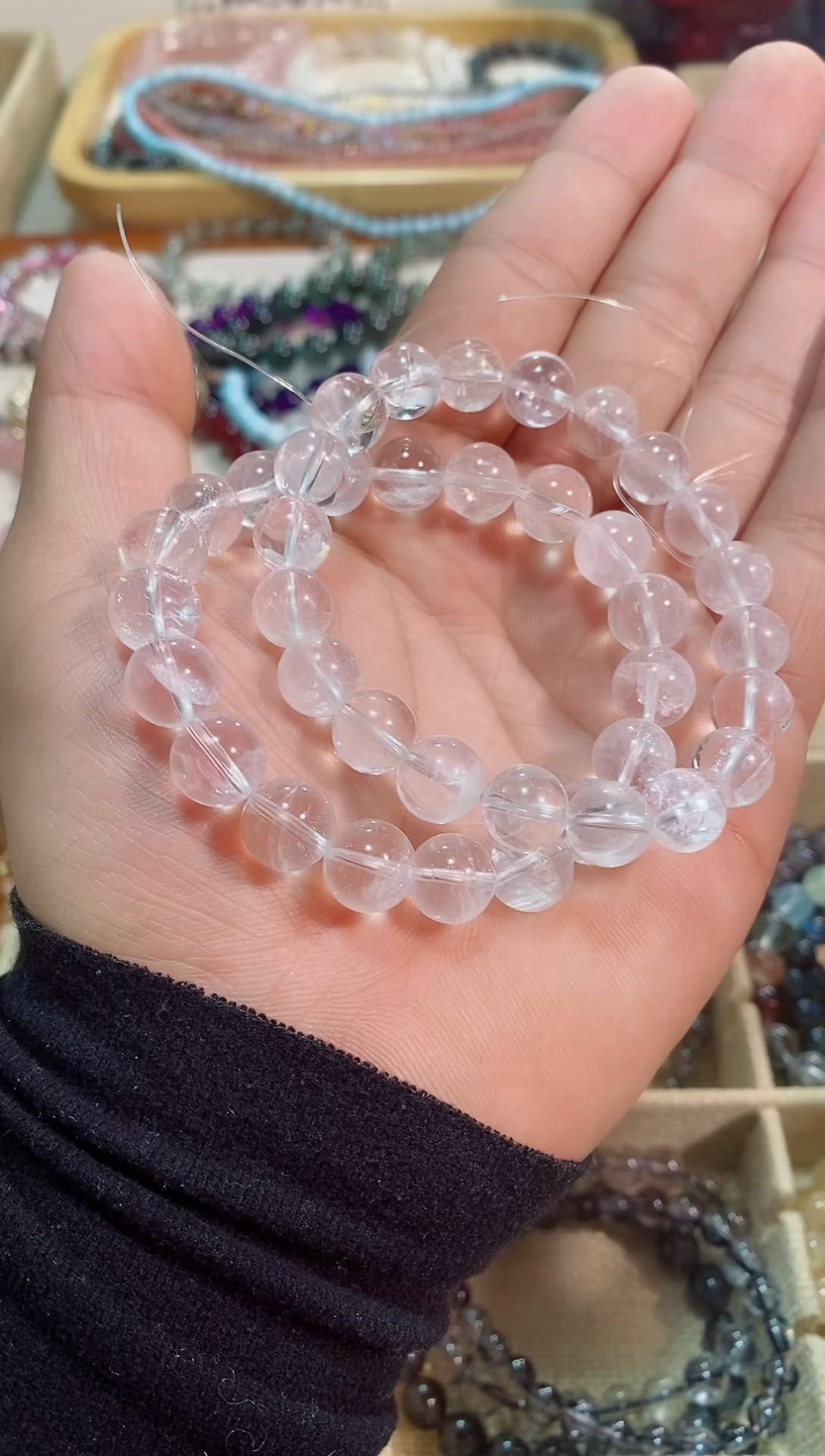 【闪购商品】水晶手链未镶嵌白幽灵10M+(多样性发其一）