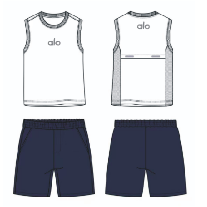 【速干透气】儿童背心套装夏季新款男童韩版拼接字母薄款套装AT986