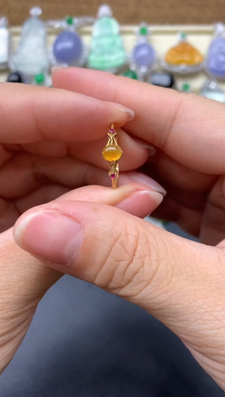 【闪购商品】翡翠戒指18K金镶嵌290-中国好珍宝