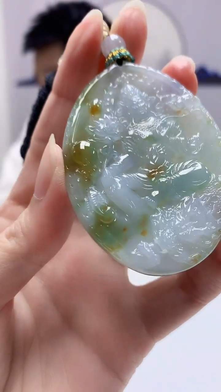 【闪购商品】定制翡翠未镶嵌5028zm-毛货挂件