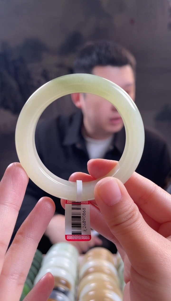 未镶嵌手镯和田玉53+圈口0868