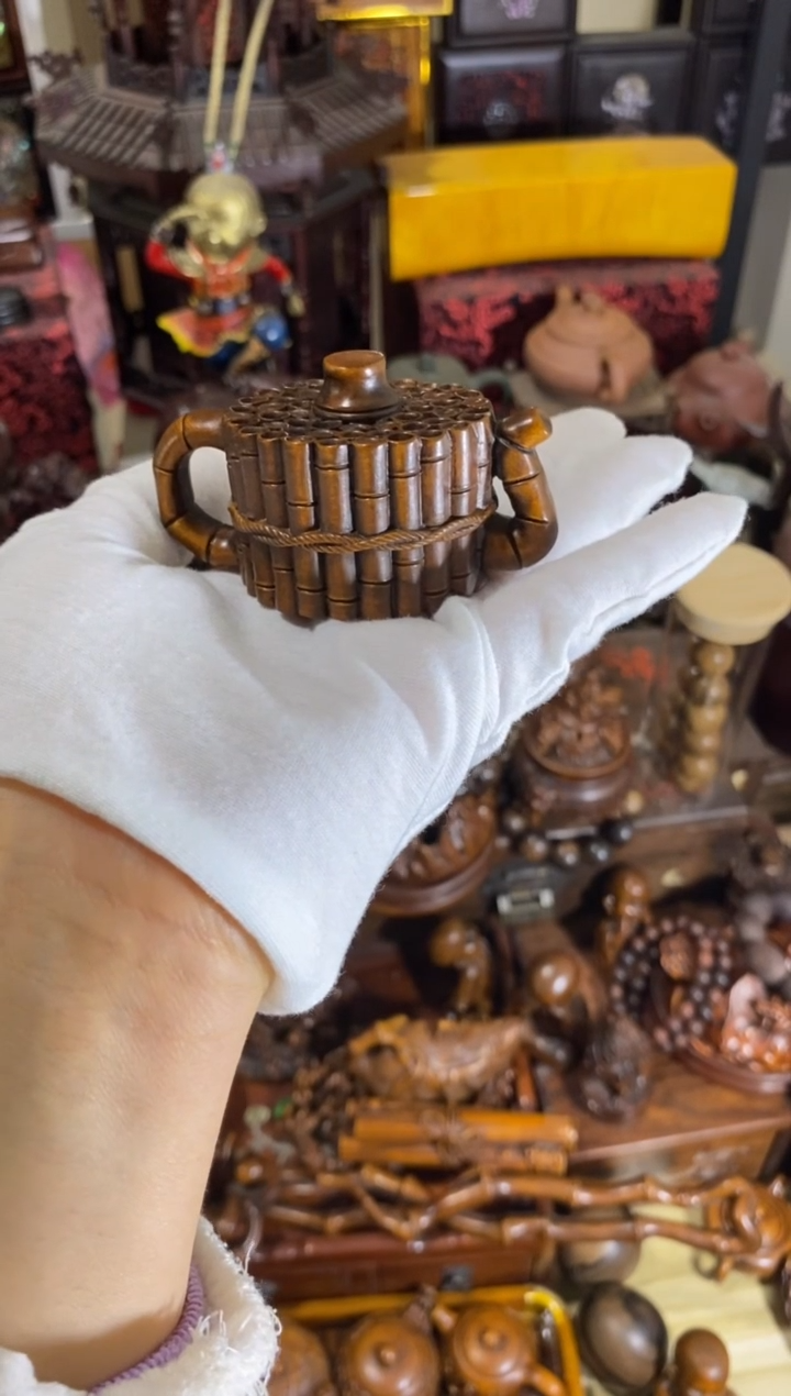 木小叶黄杨小件一捆财壶