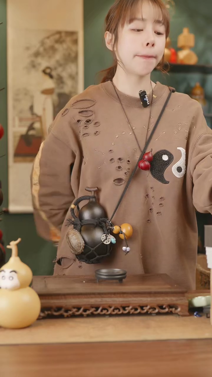 【闪购商品】209号精品天然大漆工艺防渗内胆酒葫芦~