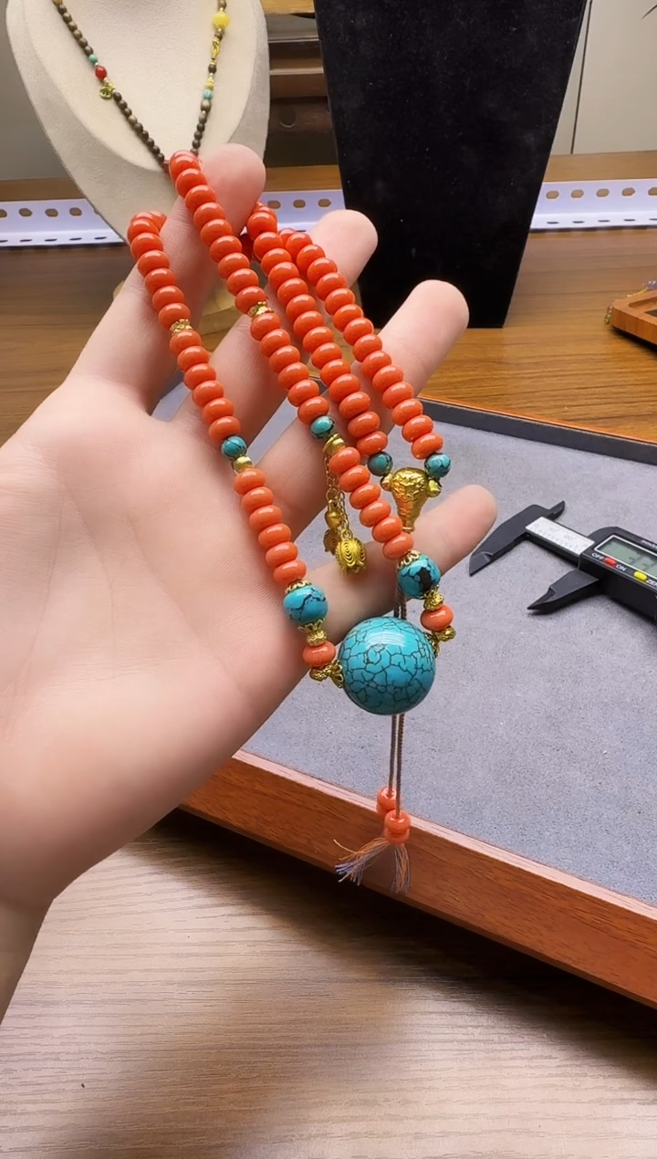 玛瑙/玉髓颈饰14K金镶嵌QY41        