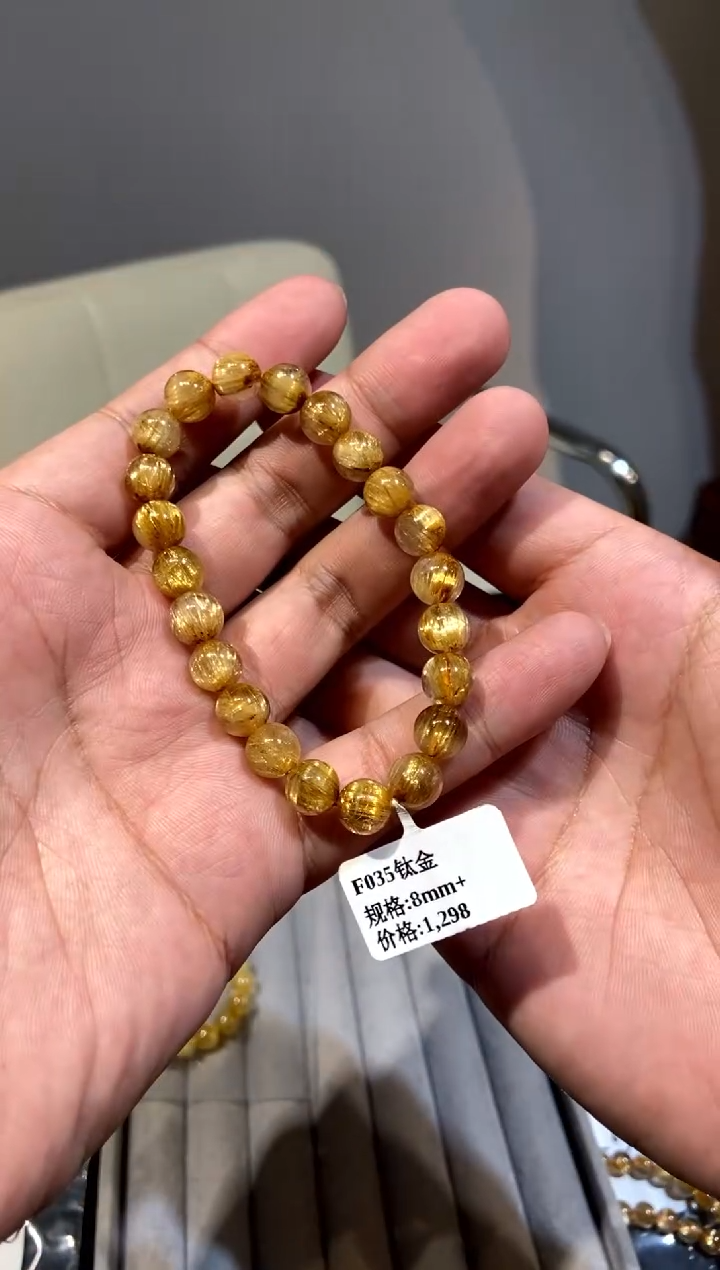 【闪购商品】水晶127-未镶嵌F035钛金8mm+