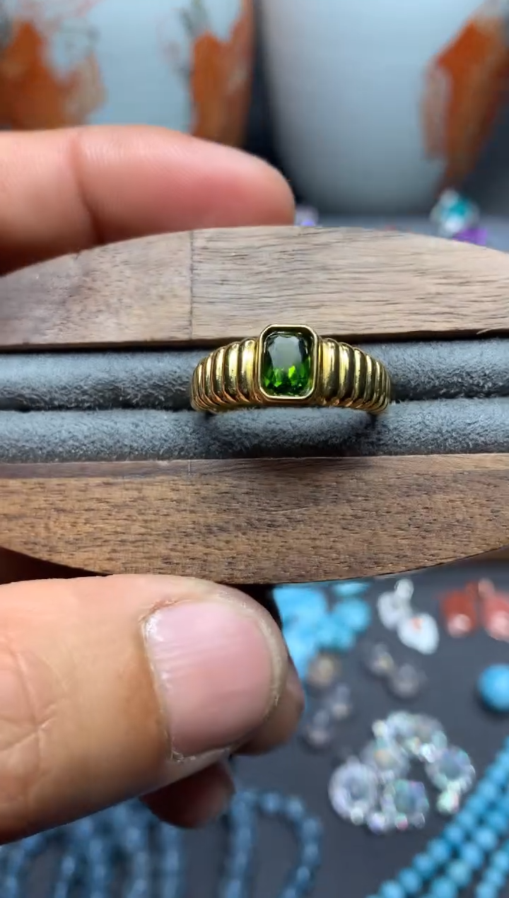 【闪购商品】透辉石戒指未镶嵌W3（随机性发货只发一单)