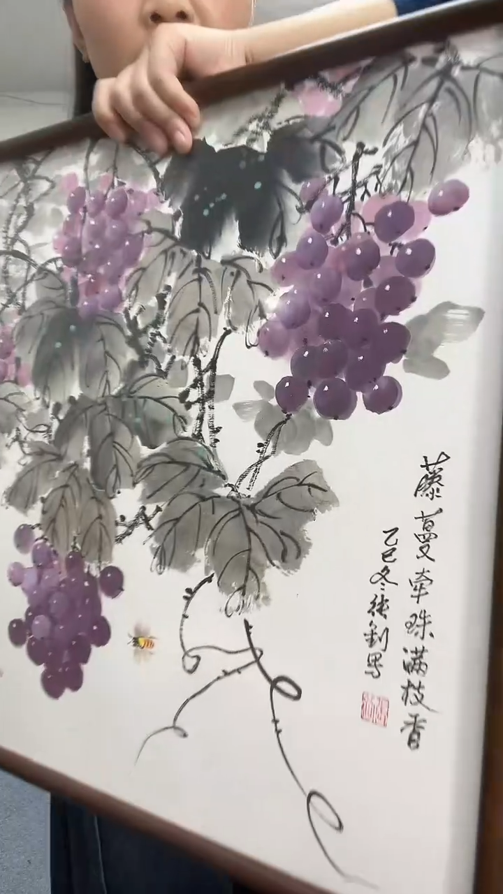 国画尺寸52*52实木画框京东包邮手绘