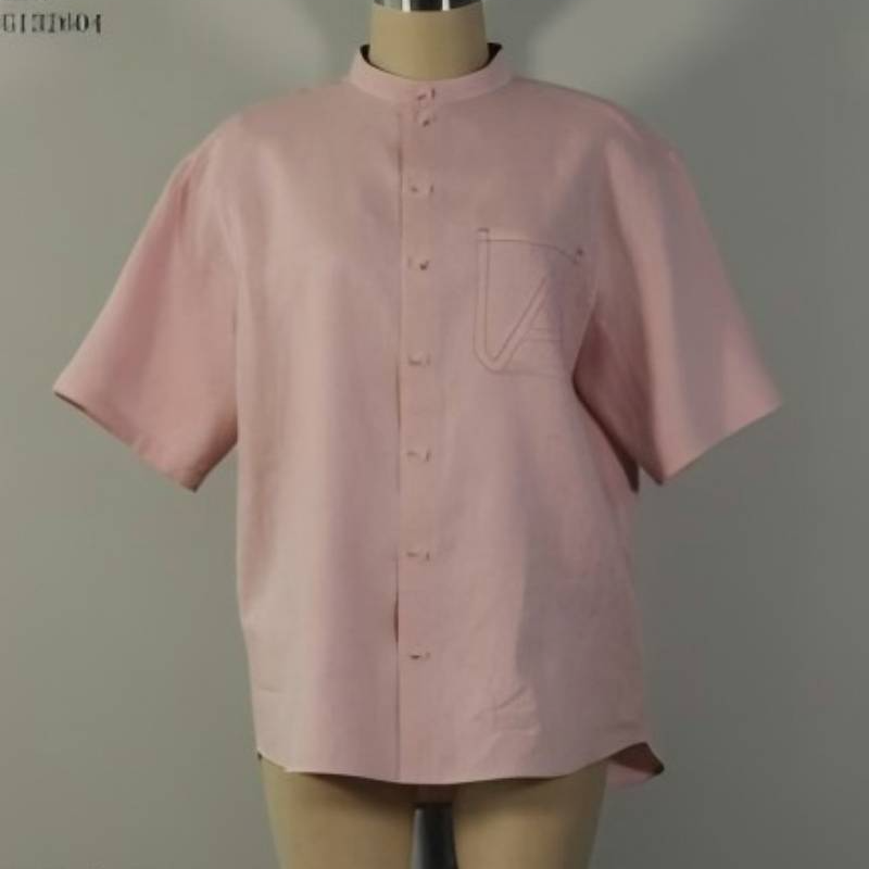 AMASS/阿玛施纽扣短袖轻职风透气衬衫宽松薄款夏季衬衣530060