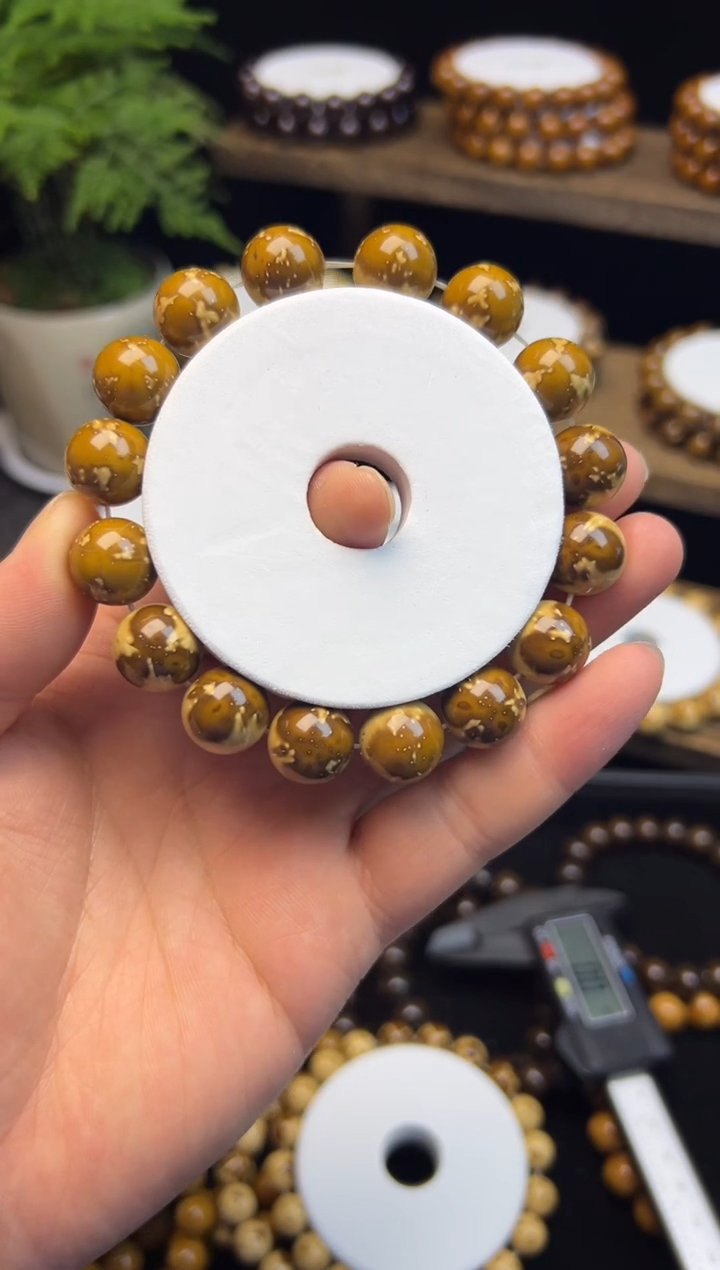 【闪购商品】紫金鼠手串紫金鼠黄金三叶草13.7mm