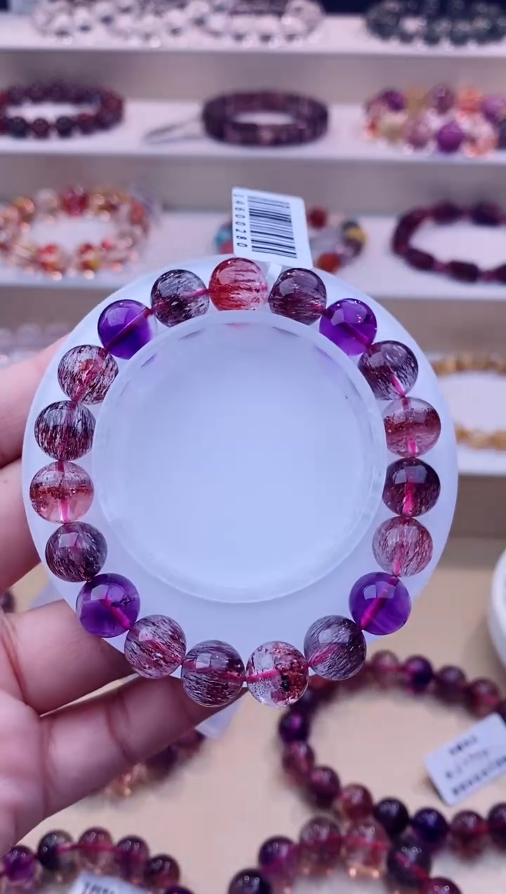 未镶嵌手串水晶黑加仑超七10m+