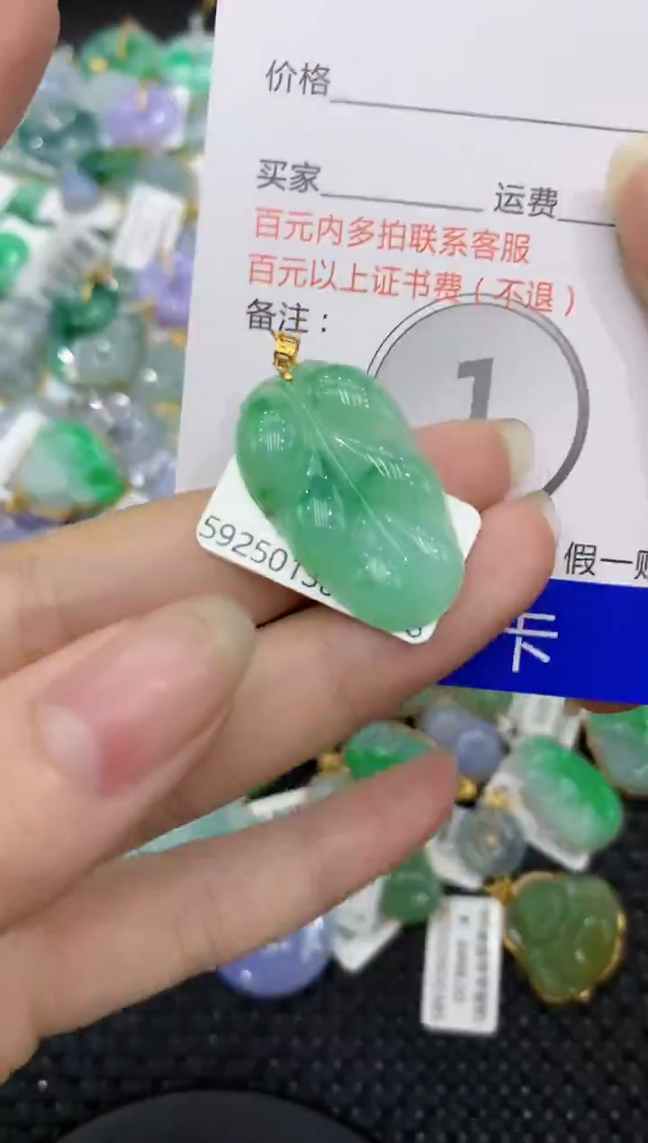 【闪购商品】翡翠颈饰18K金镶嵌8888888888