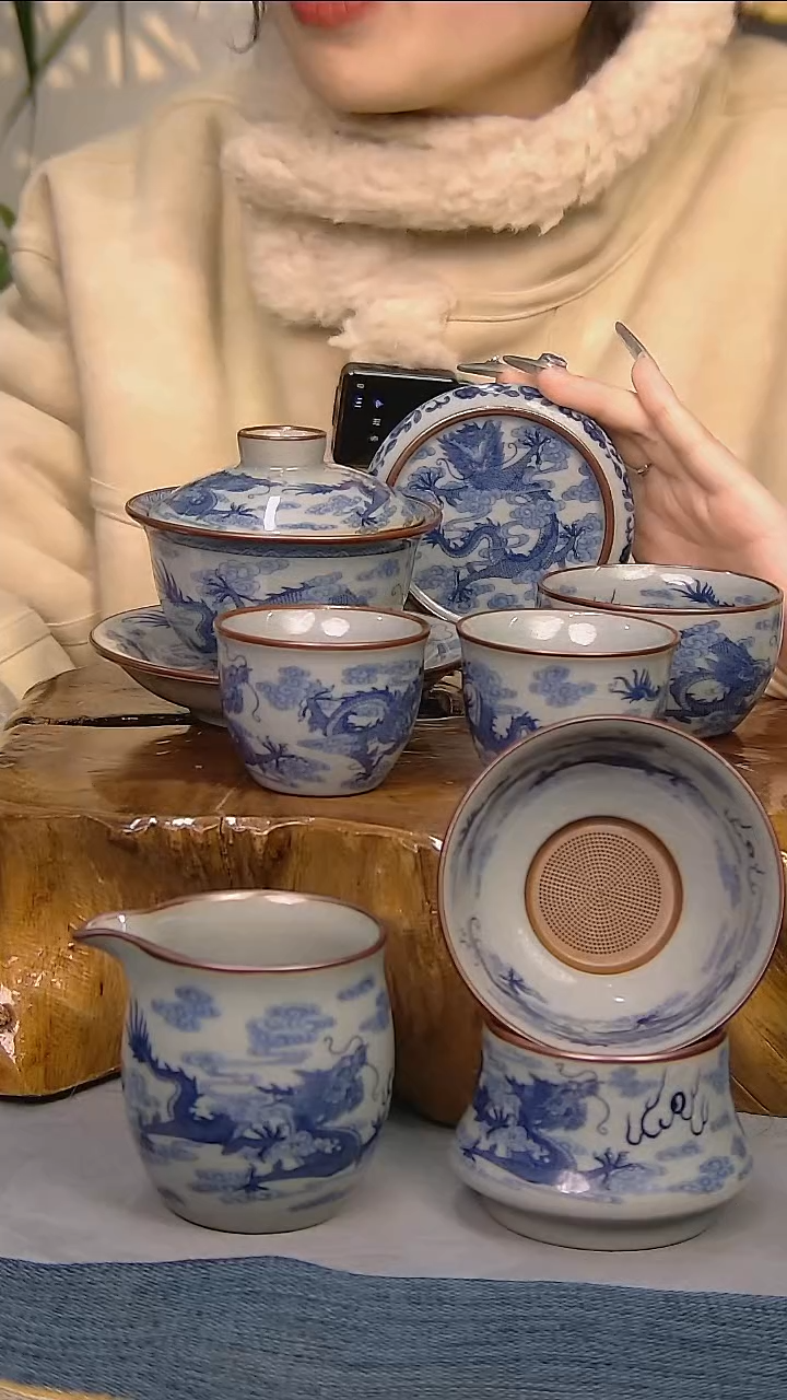 7件套陶瓷茶具家用简装系列  