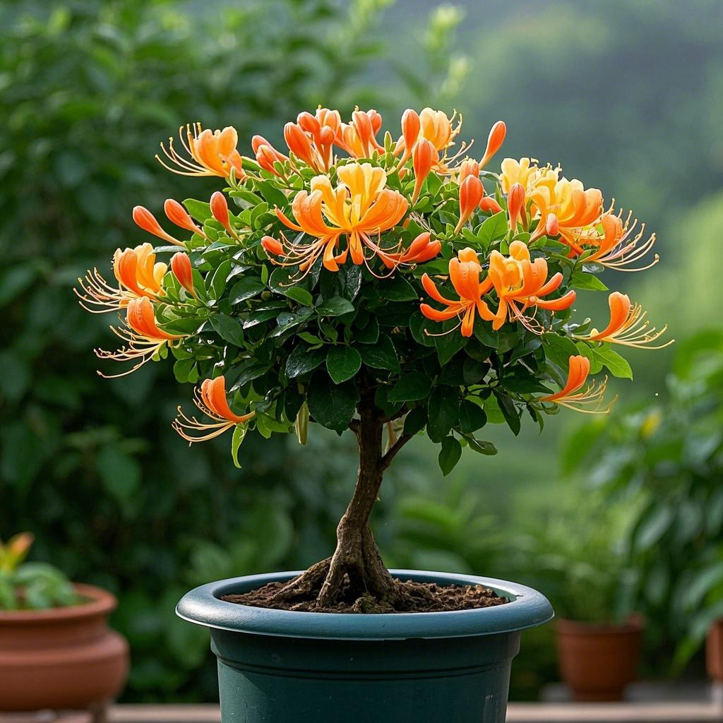 金银花树苗盆栽带花阳台庭院可观赏食用老桩四季开爬藤花卉绿植物