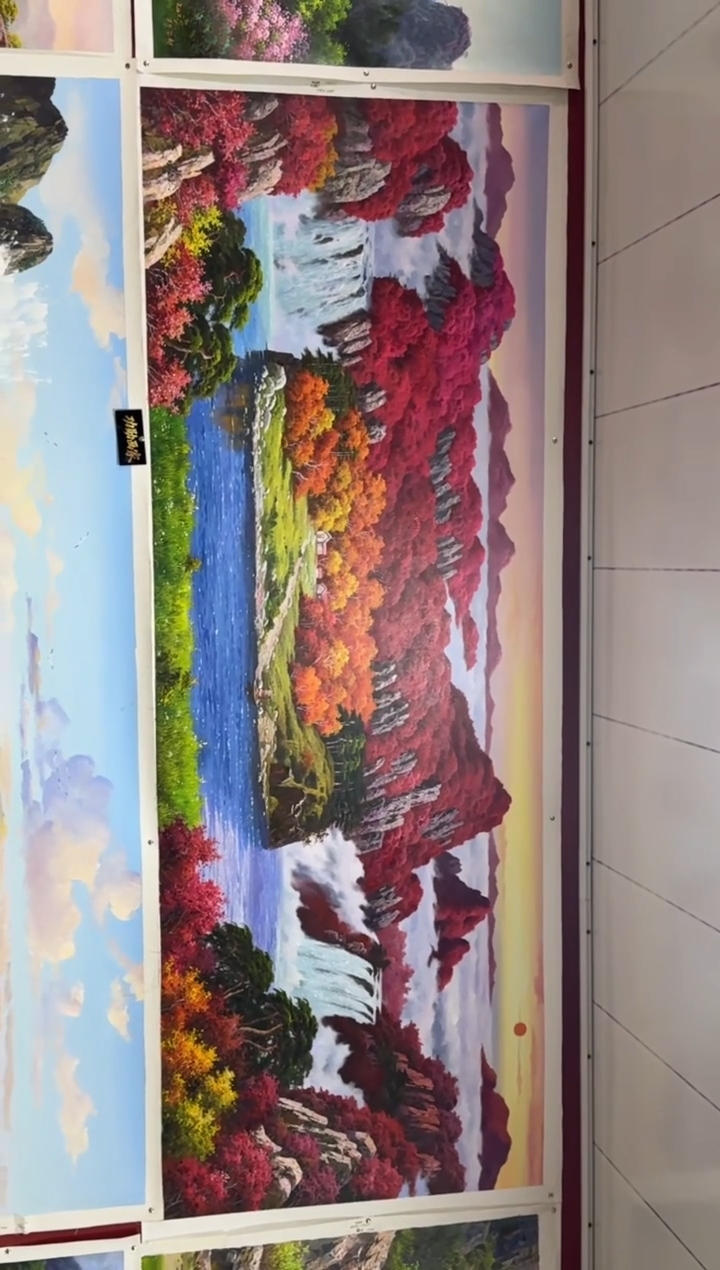 油画【109号】约2.2米*80cm丨朝鲜原创纯手绘孤品油画丨顺丰包邮