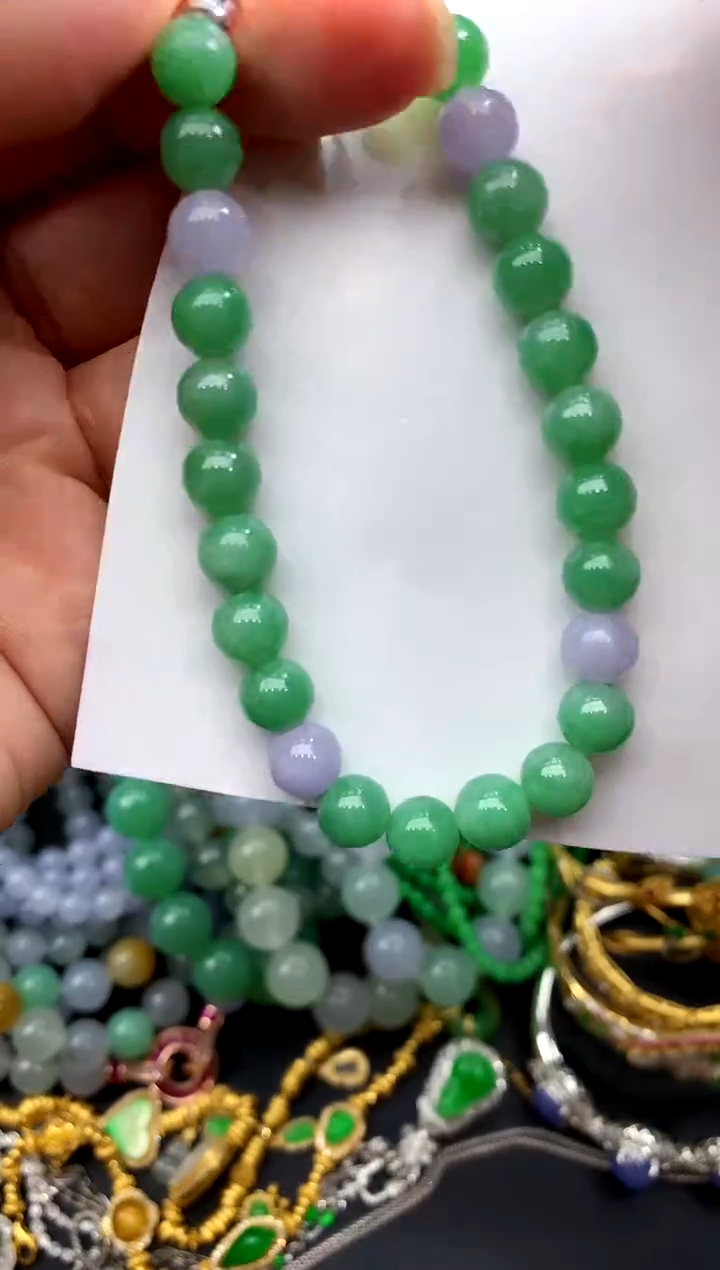 未镶嵌手串翡翠295-中国好珍宝