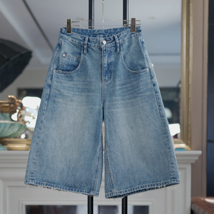 【DM】通勤都市 | 100棉 七分裤女式牛仔短裤99266