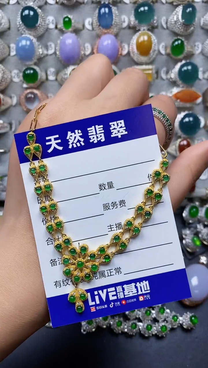 【闪购商品】翡翠颈饰银S925镶嵌0116