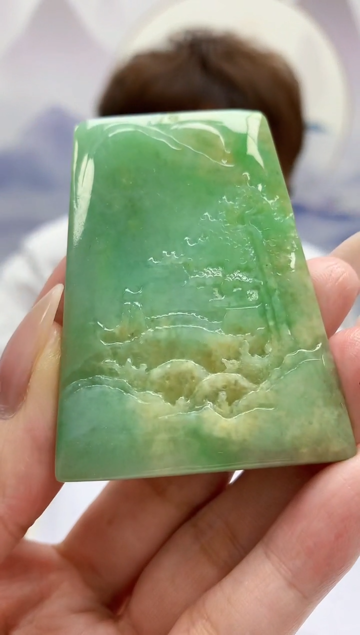 【闪购商品】定制翡翠未镶嵌4868MM-毛货挂件15