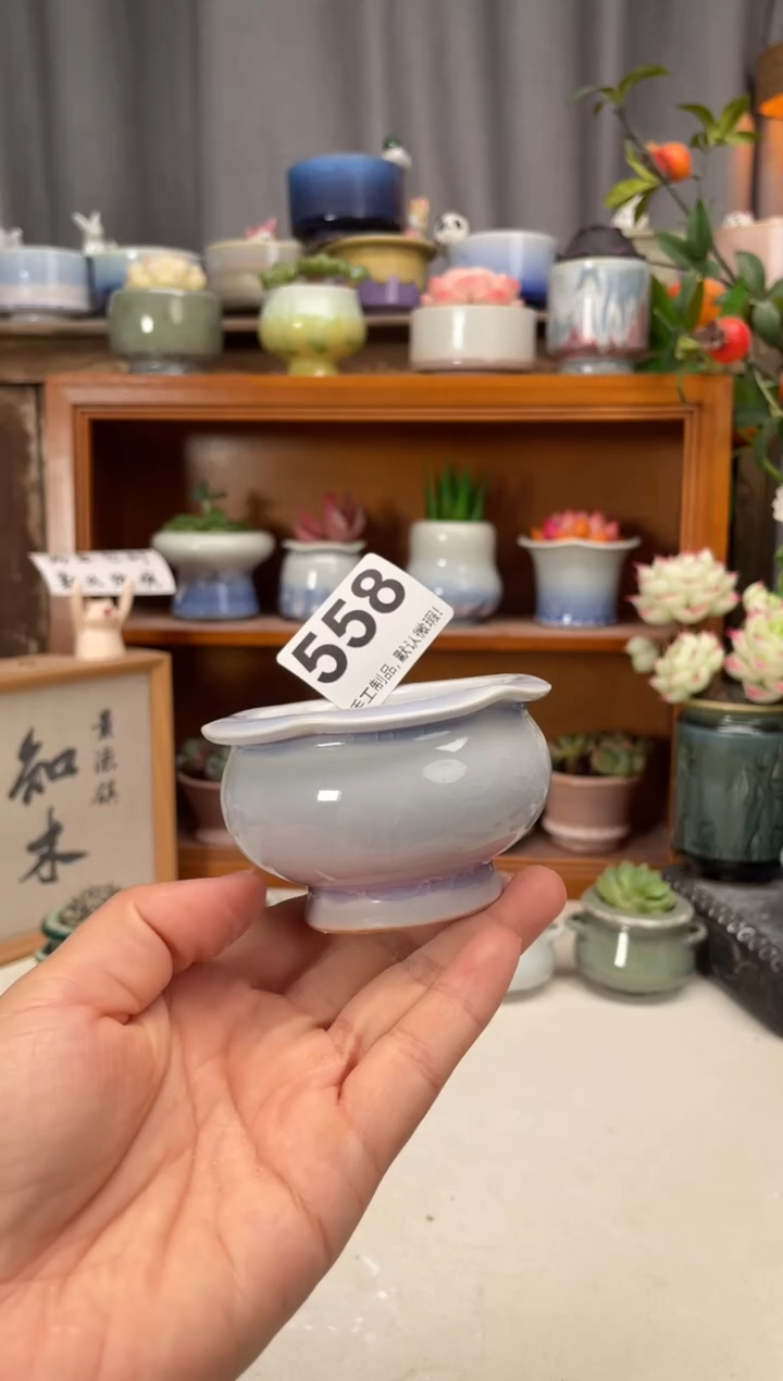 瓷片558知木小芳花盆