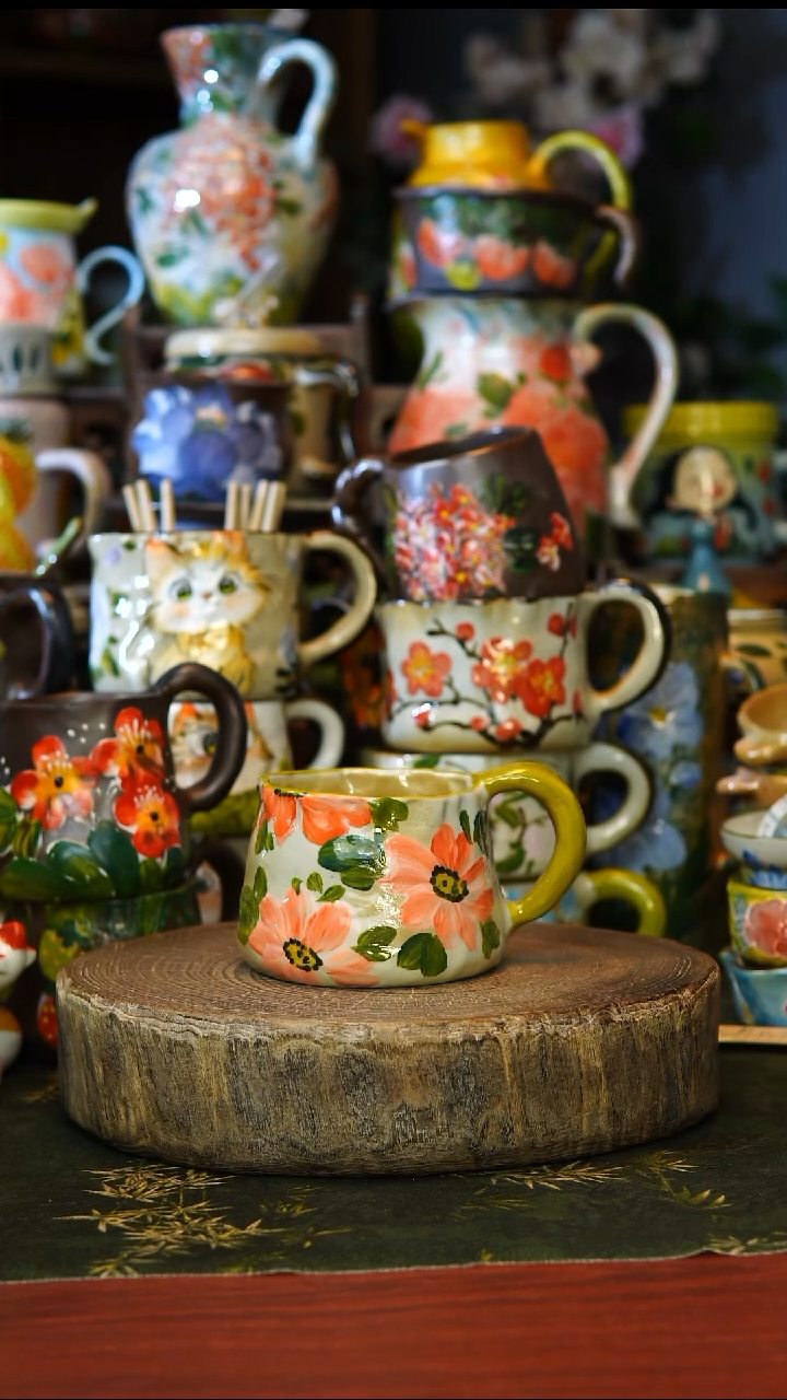 陶瓷18景德镇手工手绘釉下彩