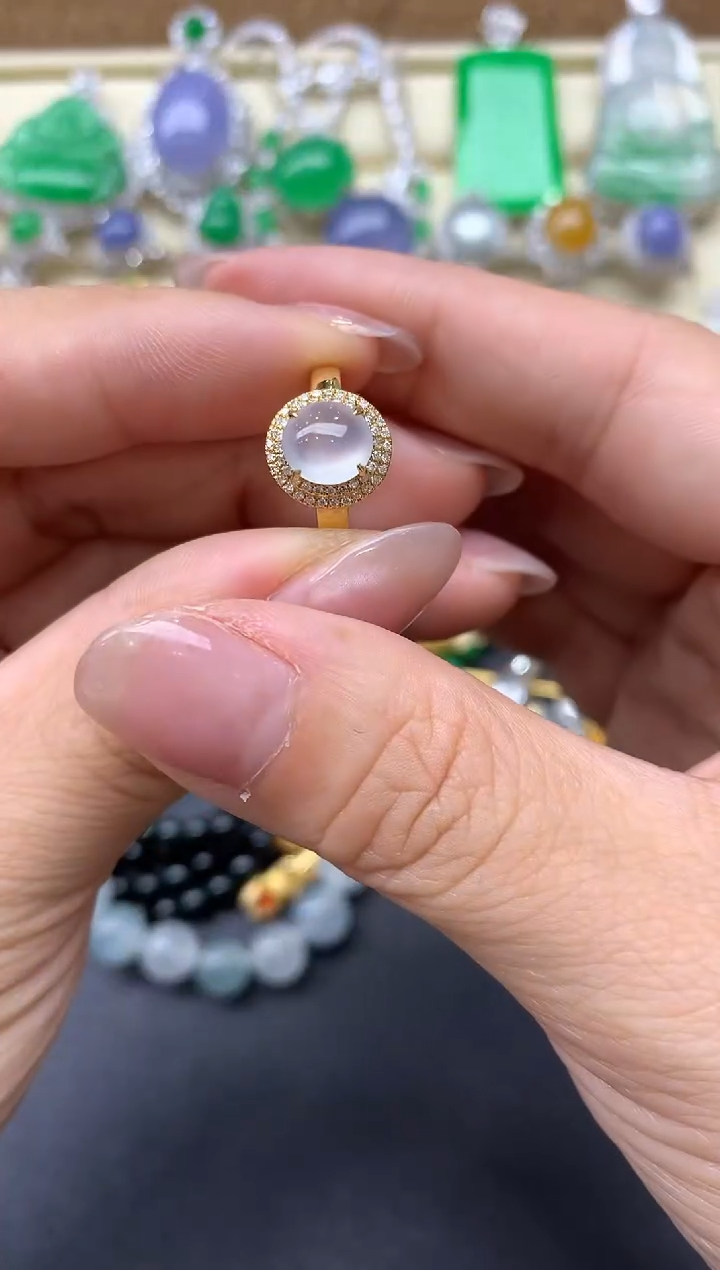 【闪购商品】翡翠戒指18K金镶嵌376-中国好珍宝