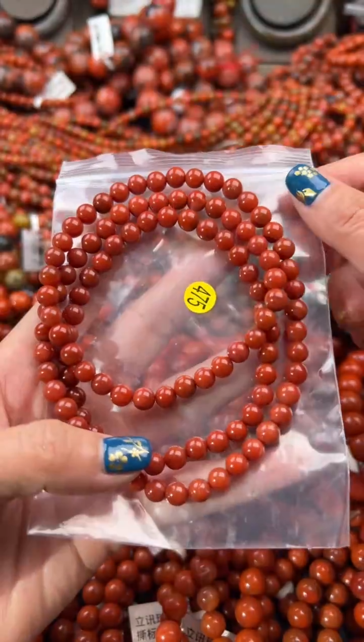 未镶嵌手串南红玛瑙6+