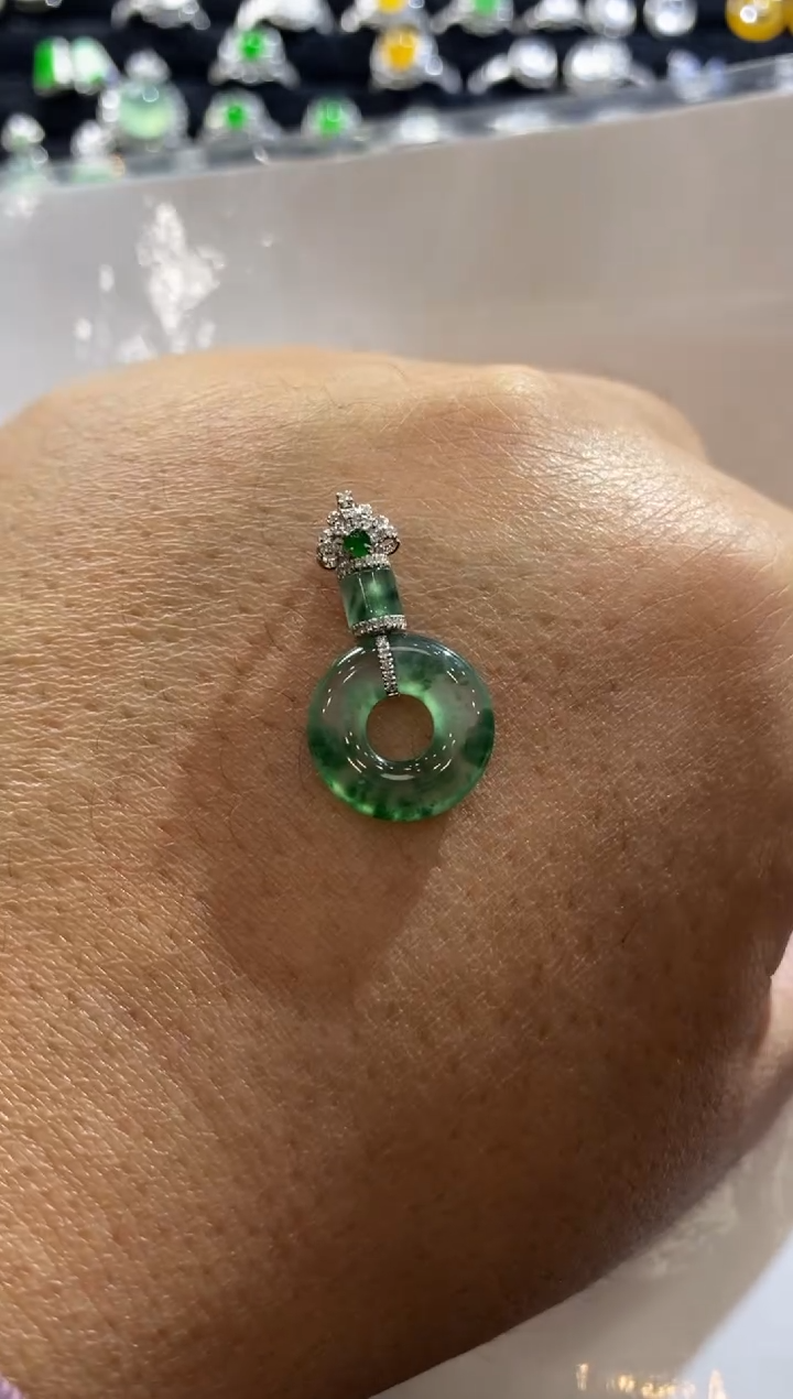 【闪购商品】翡翠颈饰18K金镶嵌收到货48小时鉴赏期（超时不退不换）