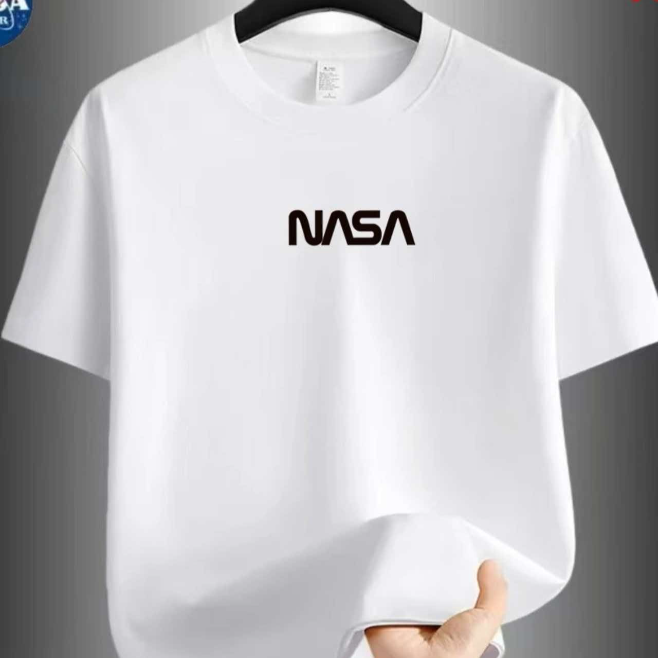 【万针刺绣】NASA联名时尚圆领短袖男女同款情侣潮流百搭T恤