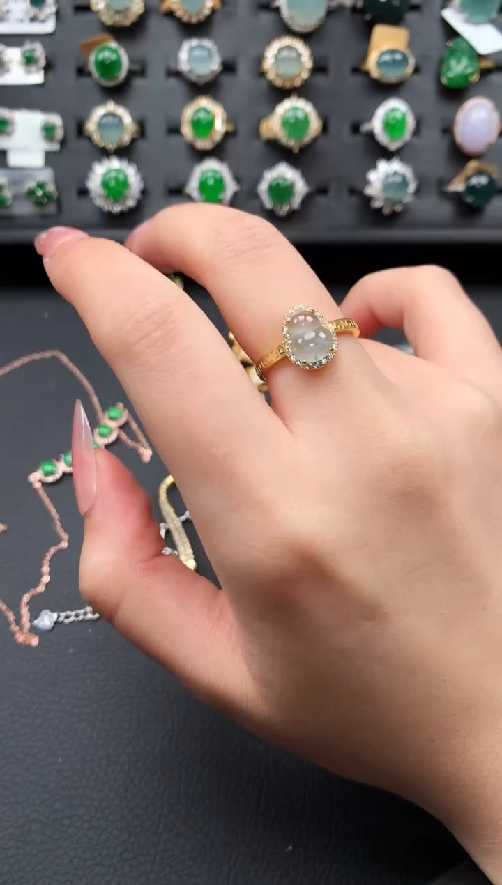 【闪购商品】翡翠戒指银S925镶嵌51241