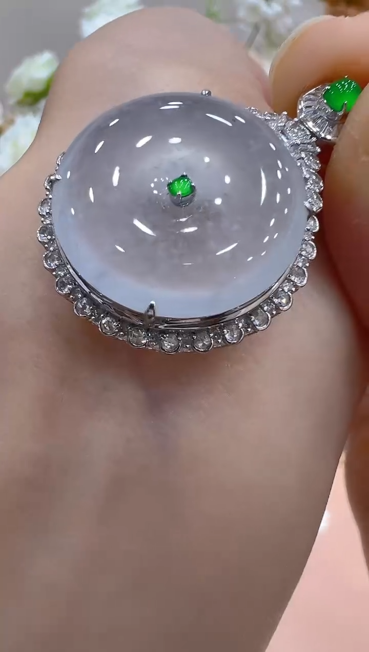 翡翠18K金镶嵌吊坠(不含链)多样性团购发一件