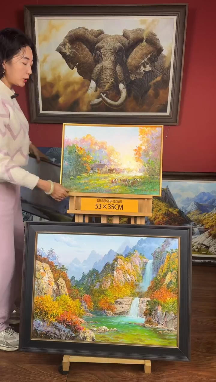 油画【61号】约53*35cm丨朝鲜原创纯手绘孤品油画丨顺丰包邮