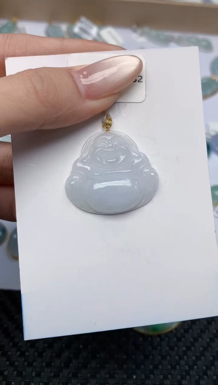 【闪购商品】翡翠颈饰18K金镶嵌天然翡翠a货