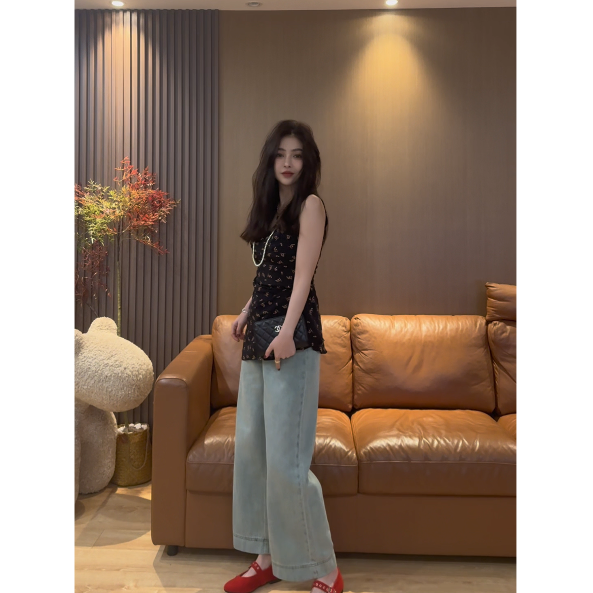 C23 温柔风宽松显瘦碎花连衣裙 EC2307