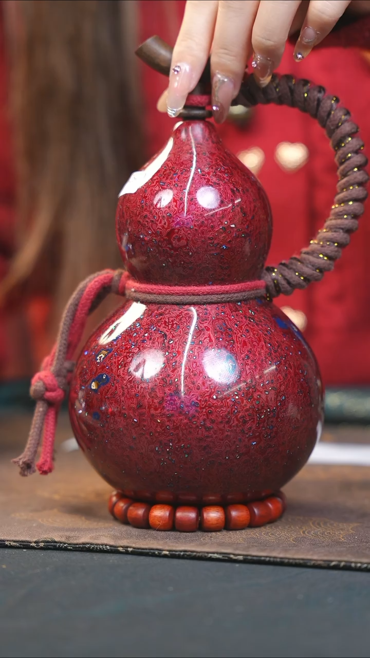 【闪购商品】WX284漆艺酒葫芦不包手串及旋转底座