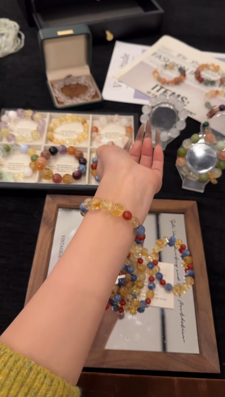 未镶嵌手链水晶黄塔晶多宝x3403