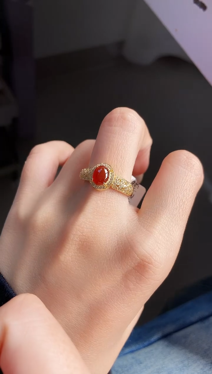 银S925镶嵌戒指翡翠12