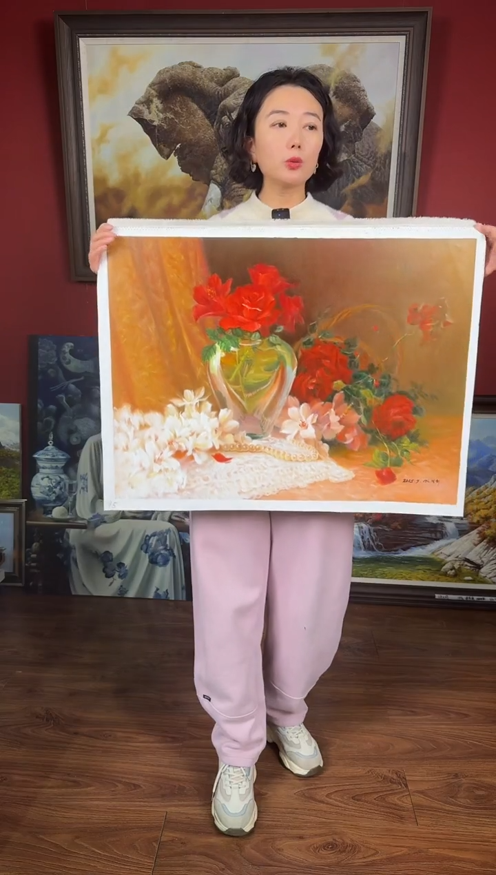 油画【22号】约50*70cm丨朝鲜原创纯手绘孤品油画丨顺丰包邮
