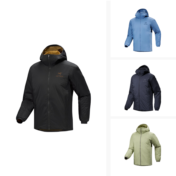 【Arcteryx|始祖鸟】Atom Hoody 黑金户外防水防风保暖连帽棉服 