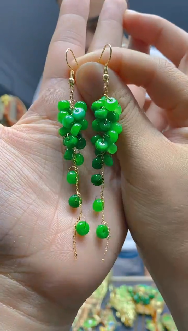 【闪购商品】翡翠耳饰合金0108翡翠耳钩