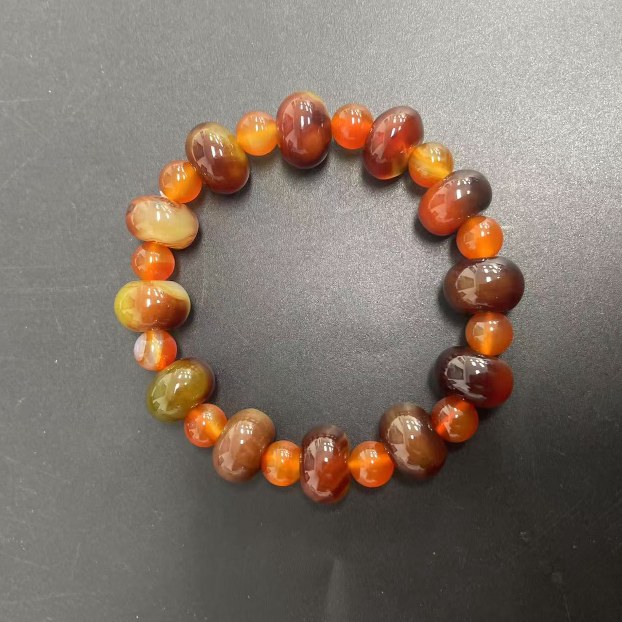 【三弟推荐】炫彩多色血胆金莲算盘珠手链（多样性发一）10659