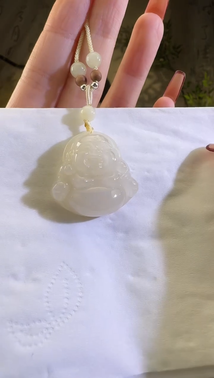 【闪购商品】和田玉颈饰未镶嵌佛公 带水线 无
