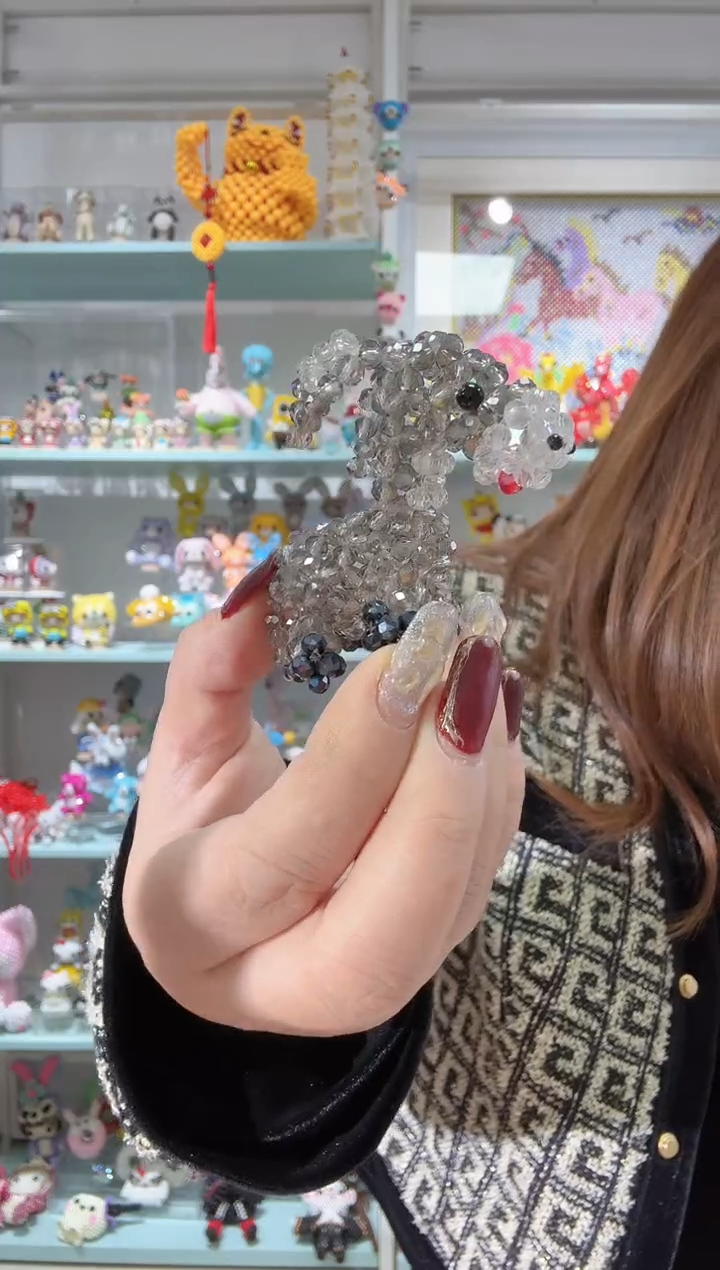 亚克力0309卡4水晶小毛驴挂件材料包买一宠一