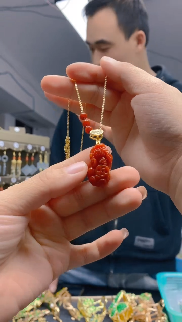 【闪购商品】翡翠耳饰合金0300翡翠锁骨链