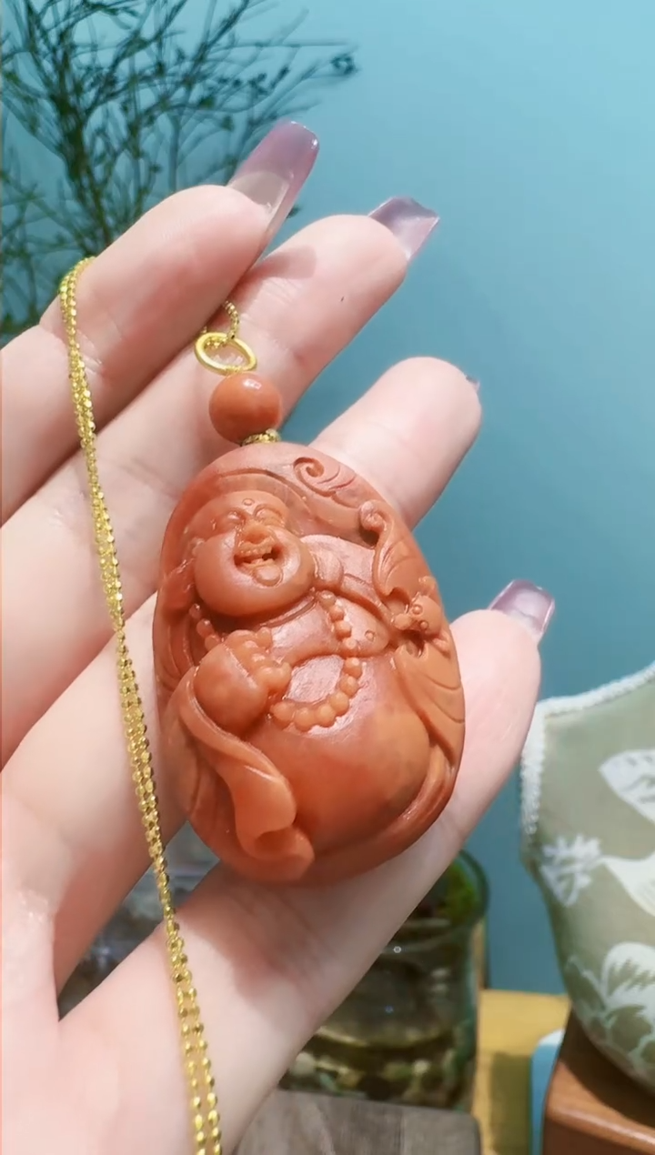 【闪购商品】南红玛瑙颈饰未镶嵌佛公0122